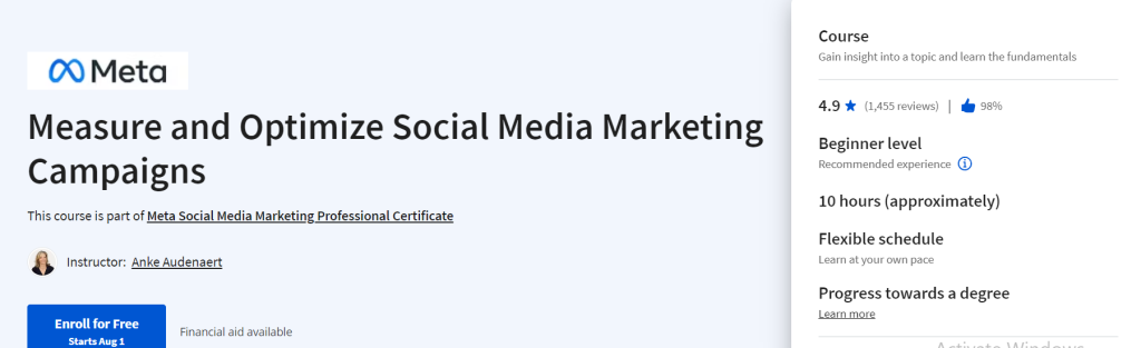 دورة: Measure and Optimize Social Media Marketing Campaigns