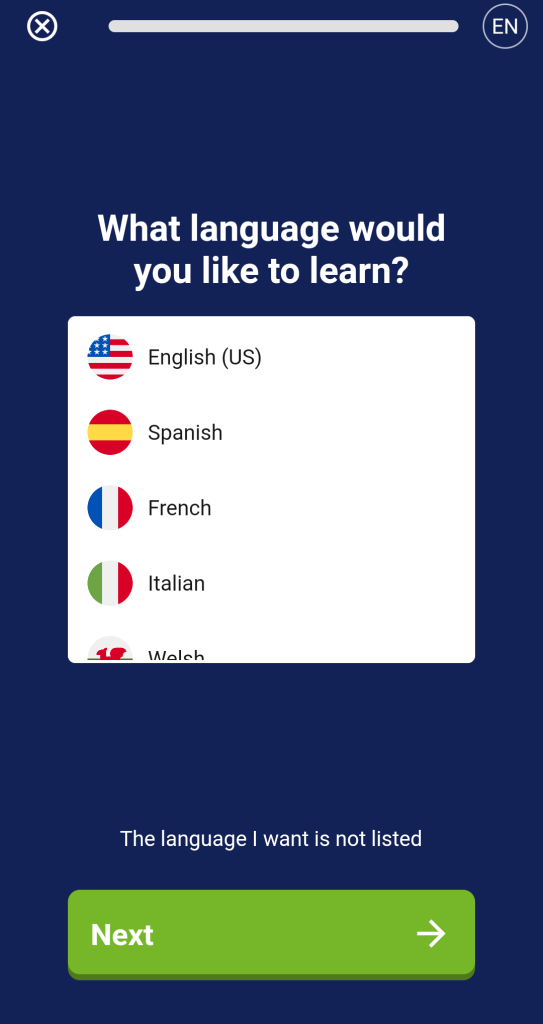 اختيار اللغة