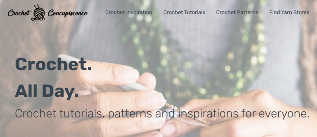 موقع Crochet Concupiscence لتعليم فن الكروشيه