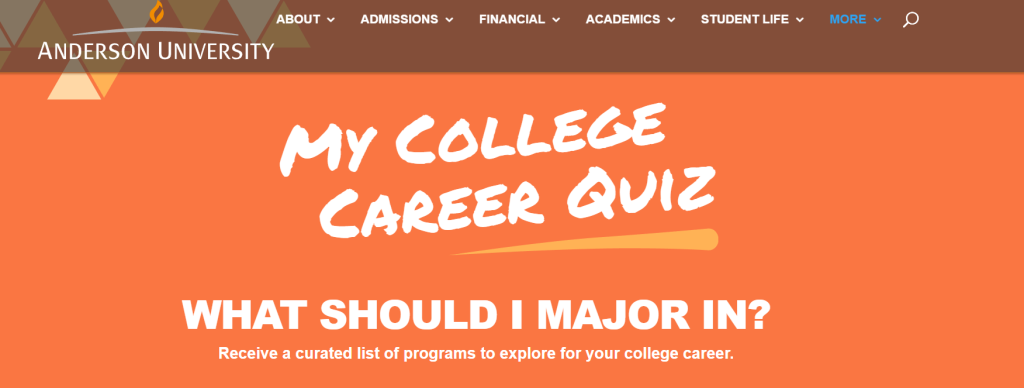 موقع anderson.edu لاختبار تحديد التخصص cym مجاني