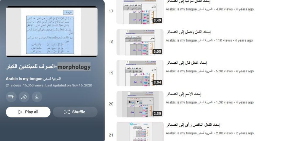 دورة الصرف للمبتدئين الكبار 