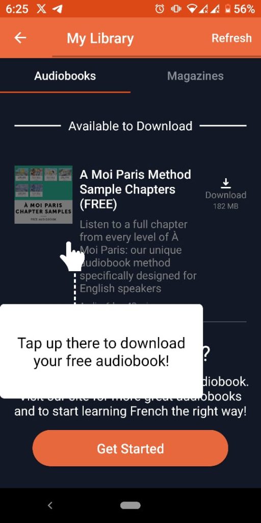 الصفحة الرئيسية لتطبيق FRENCH TODAY