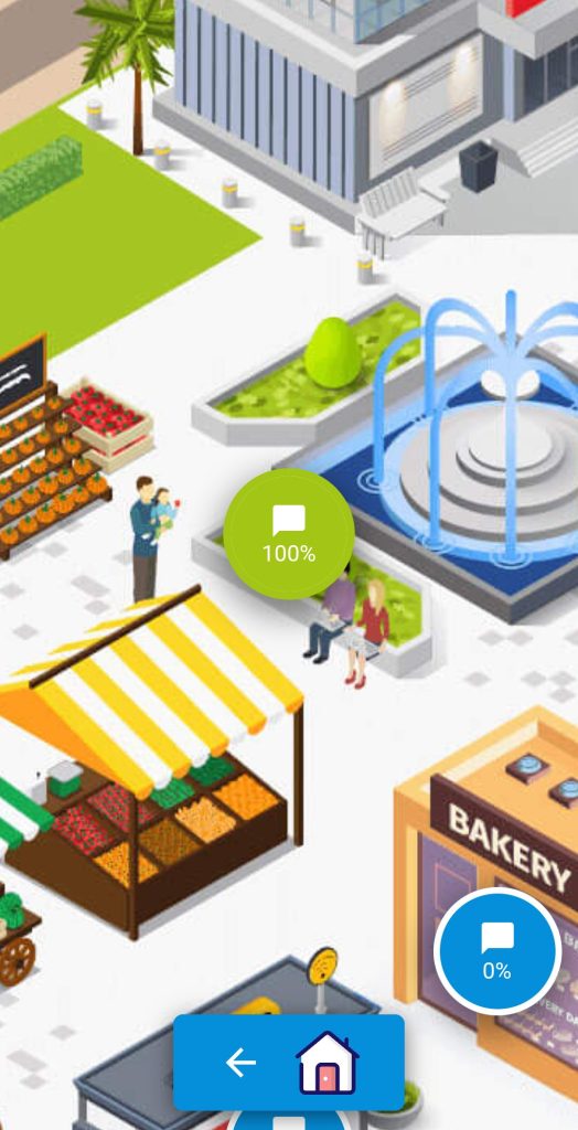 اللعبة التعليمية الموجودة في تطبيق Golingo