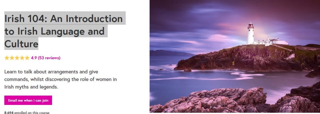 دورة مقدمة للفة والثقافة الأيرلندية