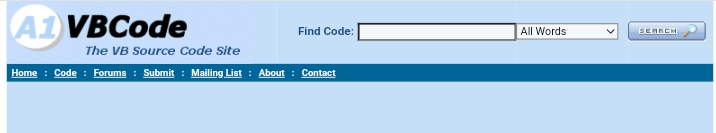 موقع A1VBCode من مواقع تعليم فيجوال بيسك