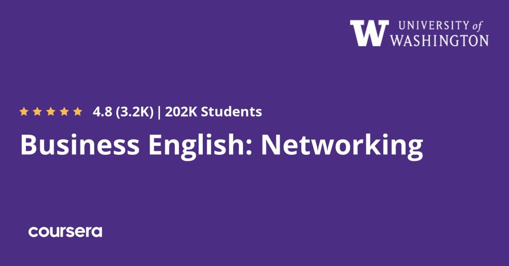 دورة الشبكات من تخصص Business English Communication Skills 