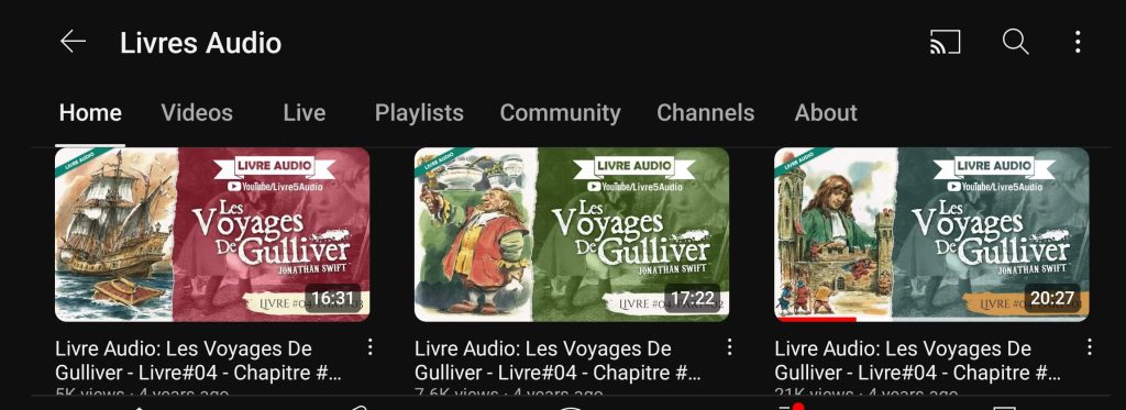 Livres Audio كتب صوتية باللغة الفرنسية