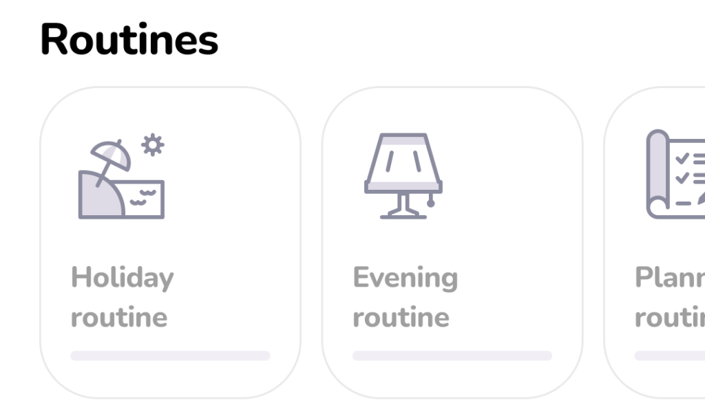 قسم الروتين في تطبيق Coachbit 