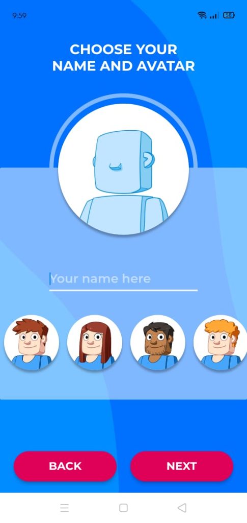 اختيار اسمك في تطبيق wordlist visual learning