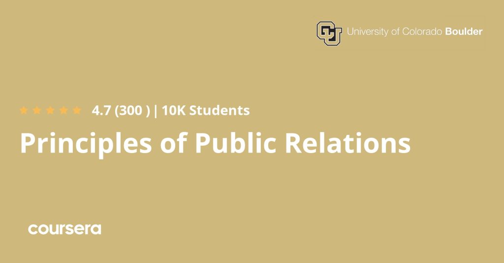 Principles of Public Relations من دورة العلاقات العامة 