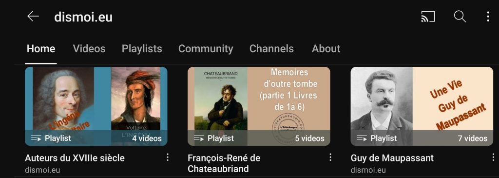 Dismoi كتب صوتية باللغة الفرنسية 