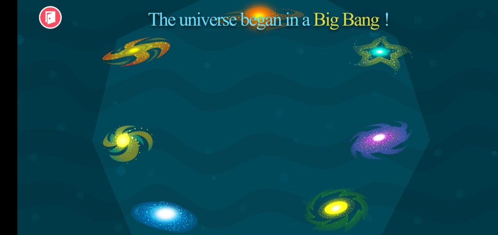 لعبة الإنفجار الكبير على تطبيق Earth School