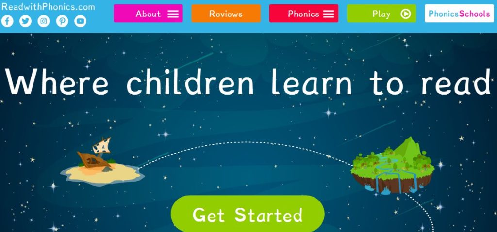 موقع read with phonics لتعليم الفونكس
