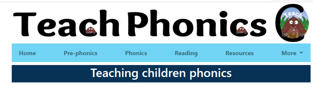 موقع teach phonics لتعليم الصوتيات للأطفال