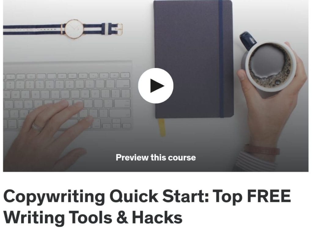 دورة Copywriting Quick Start Top FREE Writing Tools & Hacks الكتابة الإعلانية Copywriting