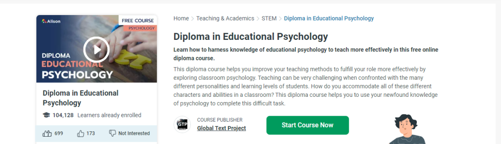 دورة Diploma in Educational Psychology علم النفس التربوي
