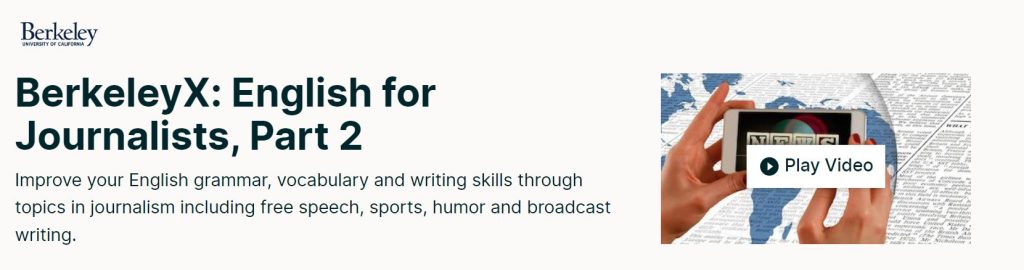 دورة English for Journalists Part2