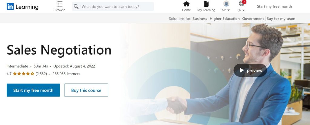 دورة Sales Negotiation 