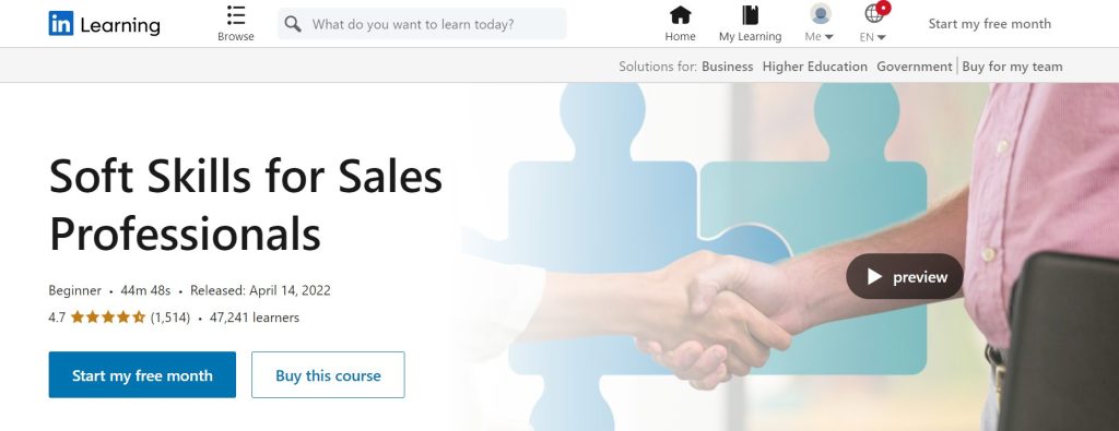 دورة Soft Skills for Sales Professionals