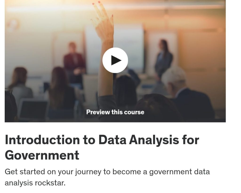 كورس مقدمة في تحليل البيانات للحكومة