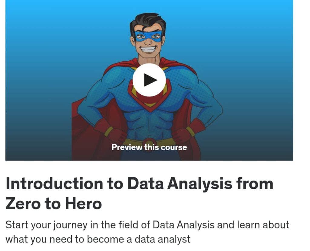كورس Introduction to Data Analysis from Zero to Hero 