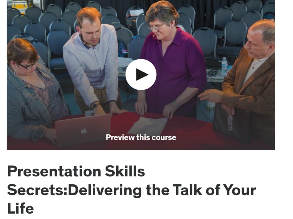 كورس Presentation Skills SecretsDelivering the Talk of Your Life من دورات تعلم العروض التقديمية