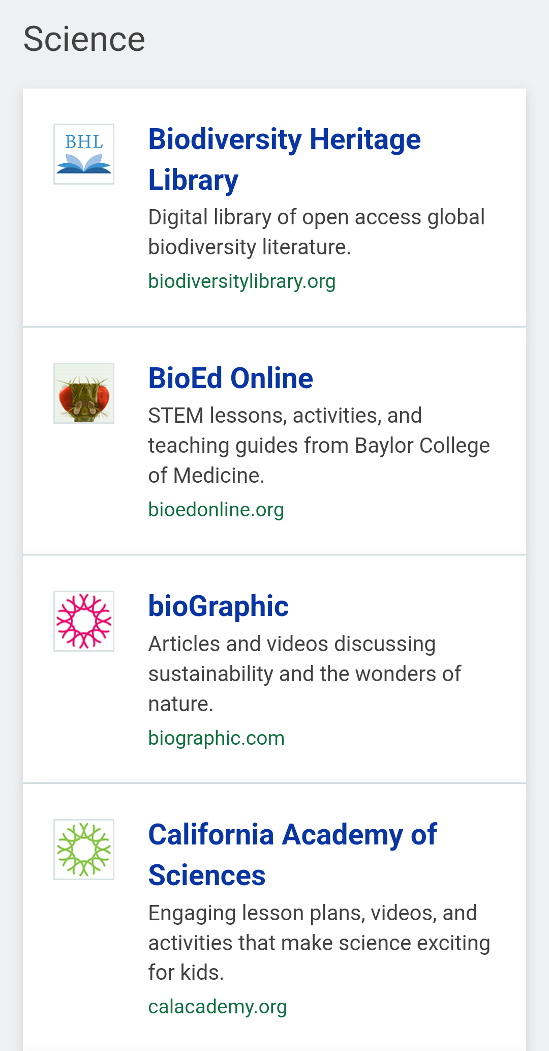 مصادر العلوم المتاحة في محرك بحث Refseek 
