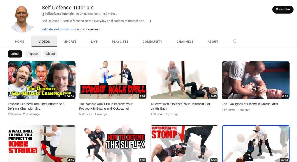 قناة Self defense tutorials