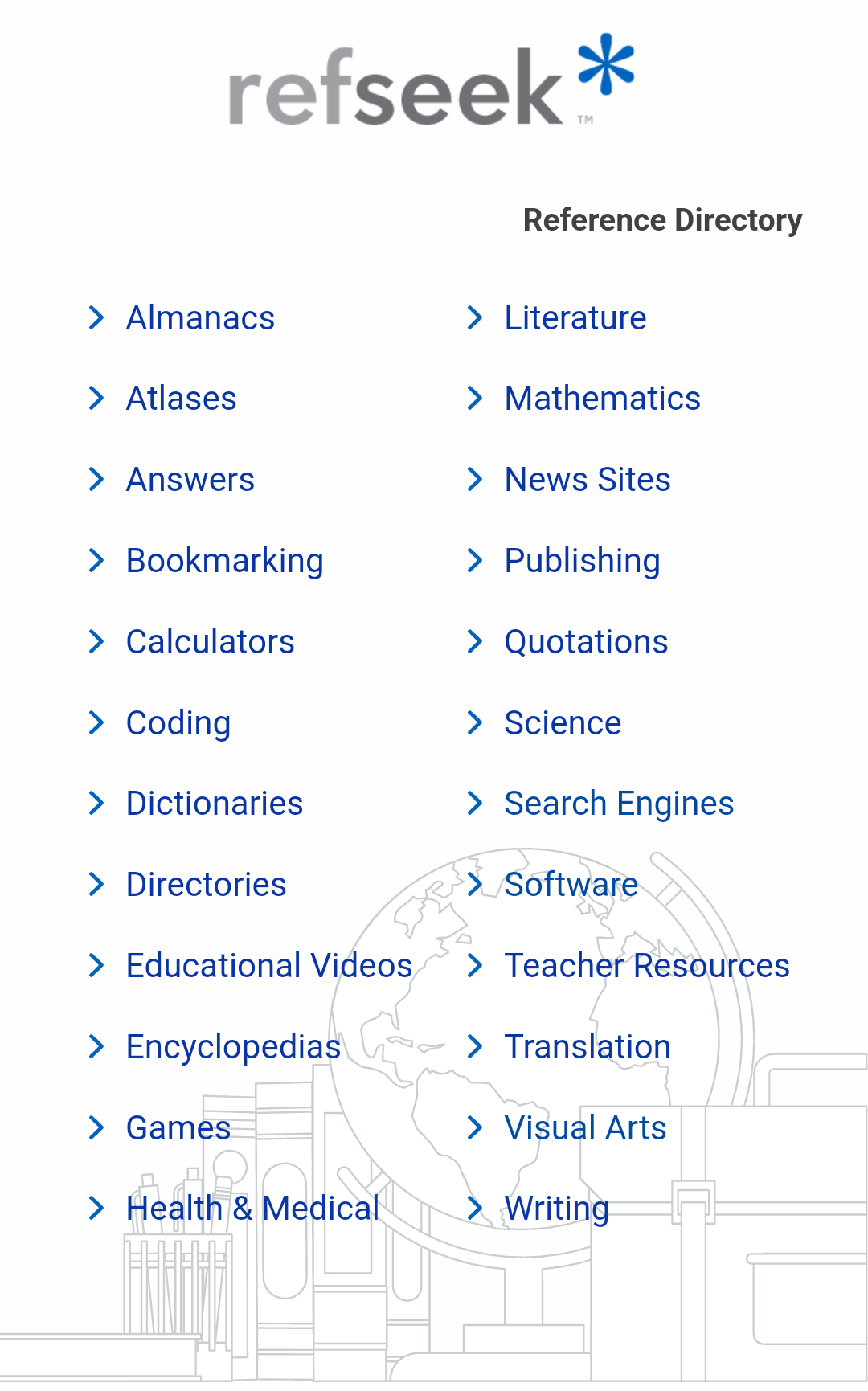 المراجع الخاصة بمحرك بحث Refseek 