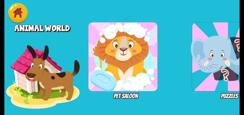 عالم الحيوان على تطبيق Syrup Preschool Learning Games