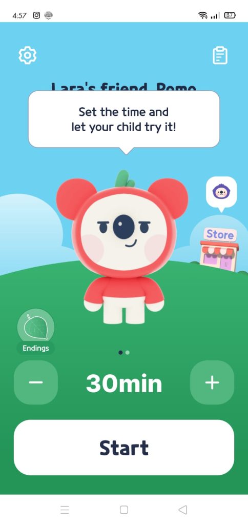 حدد الوقت على تطبيق Taki