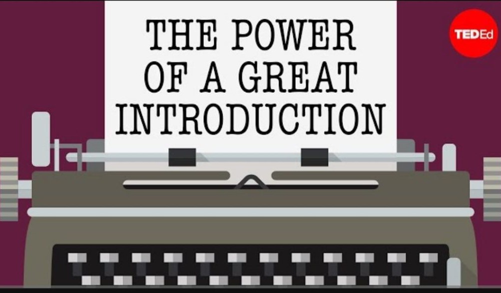 The power of introduction Learn writing