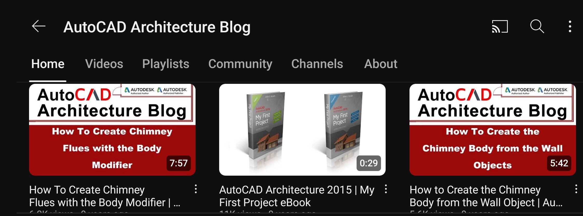 قناة AutoCAD Architectural blog
