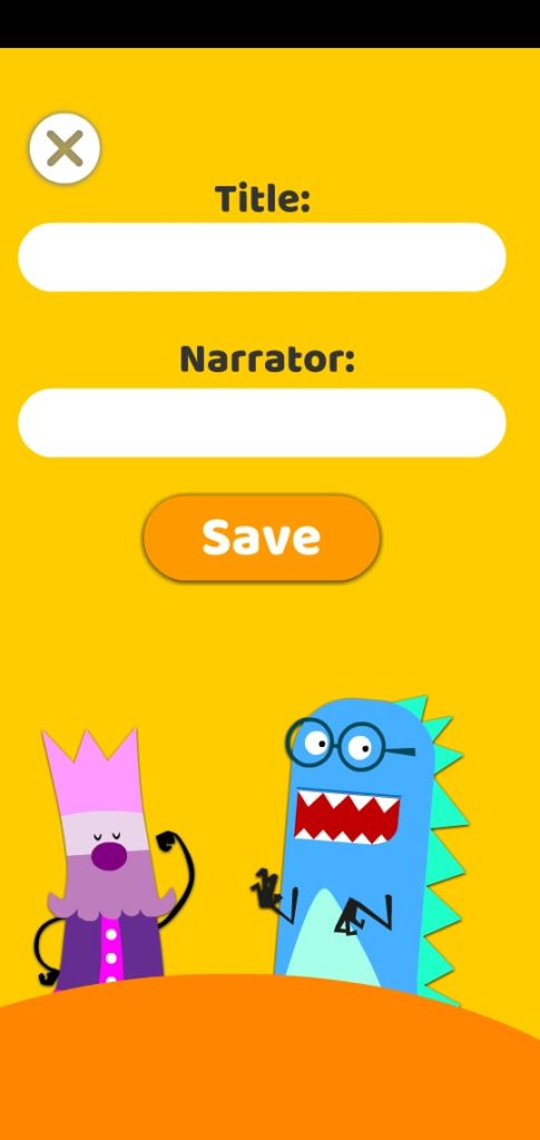 إضافة عنوان القصة واسم الراوي