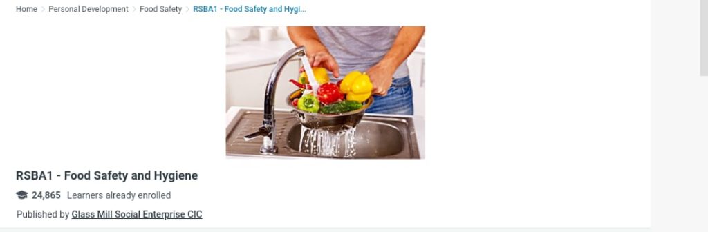 دورة RSBA1 - Food Safety and Hygiene