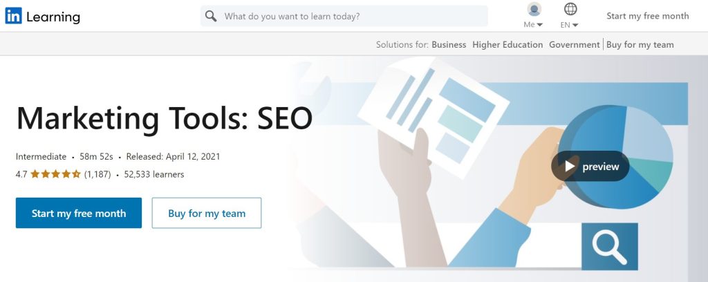 دورة Marketing Tools: SEO 