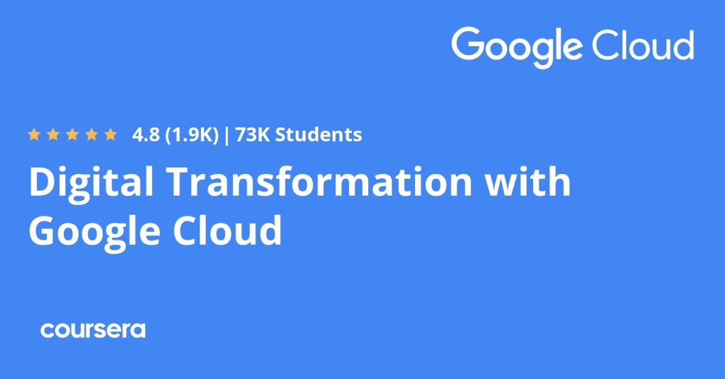 دورة Digital Transformation with Google Cloud