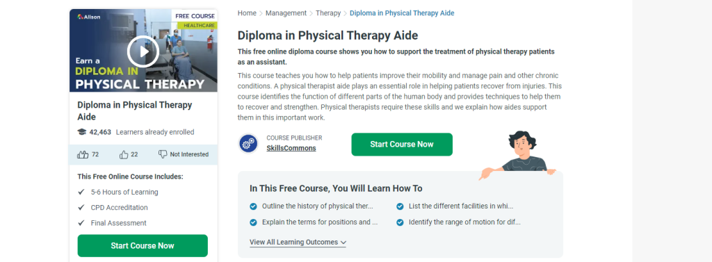 دورة Diploma in Physical Therapy Aide