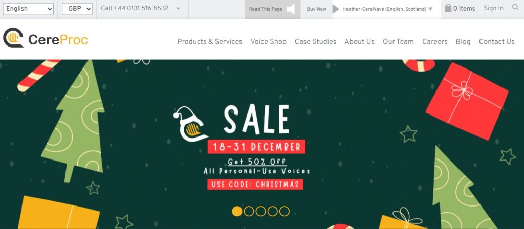 موقع cereproc لتحويل نص إلى صوت