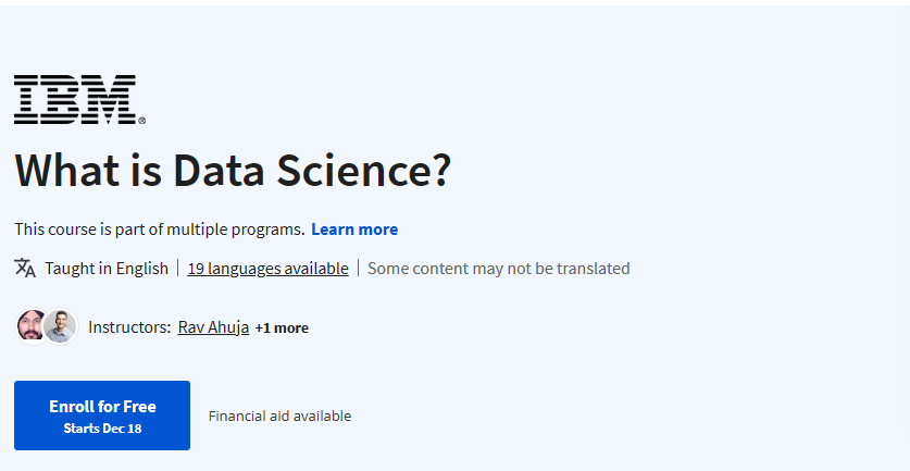 دورة ?What is data science