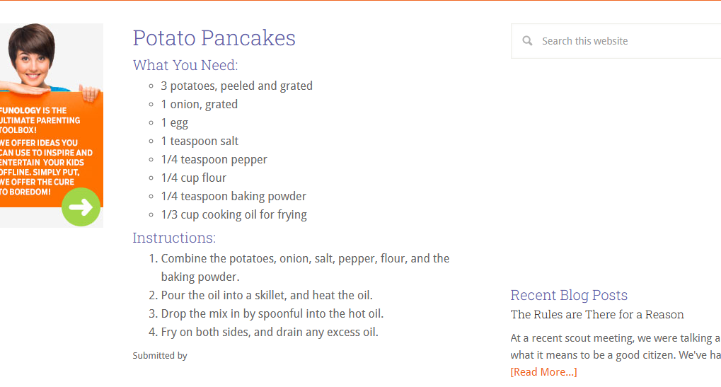 recipes من موقع funology