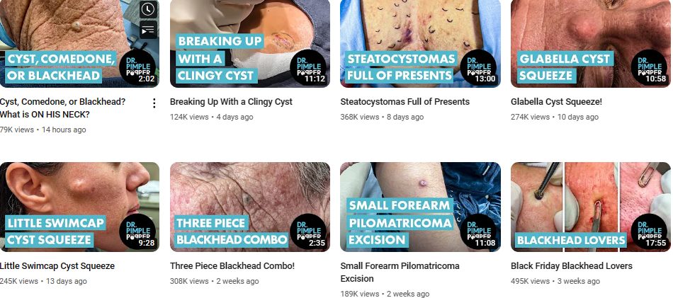 قناة plimmer pop لتعلم طب الجلد