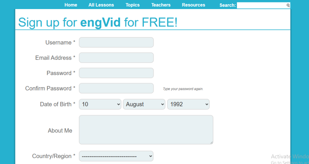 طريقة استخدام Engvid