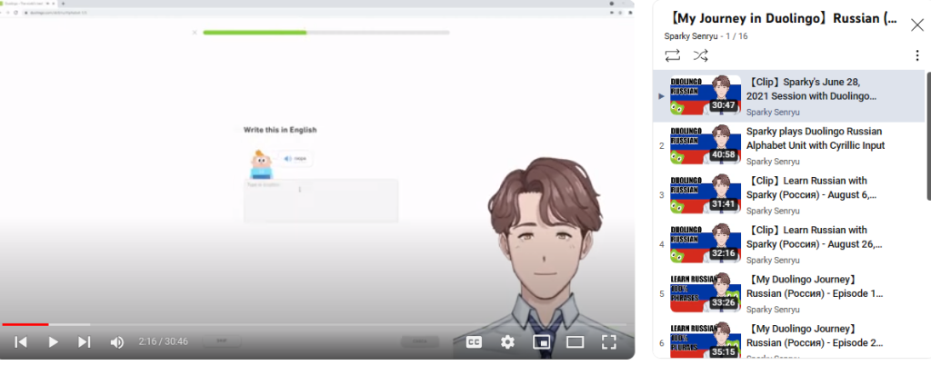 قناة Sparky Senryu لتعليم اللغة الروسية للأطفال
