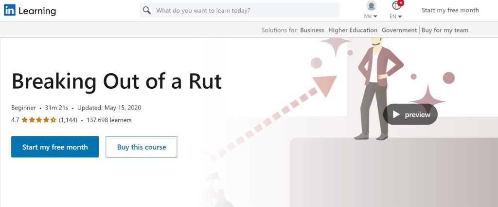 دورة Breaking Out of a Rut من مسار Improve Your Creativity Skills