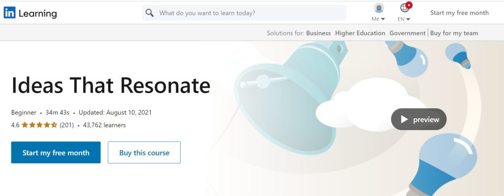 دورة Ideas That Resonate من مسار Improve Your Creativity Skills