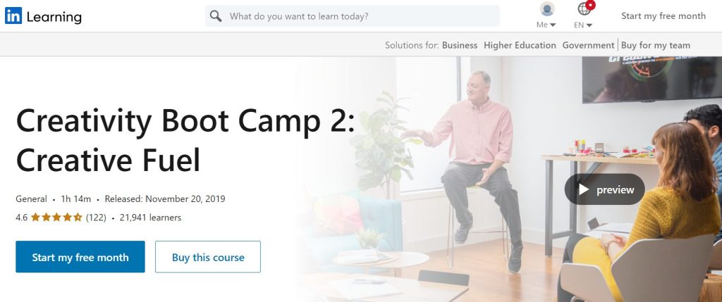 دورة Creativity Boot Camp 2: Creative Fuel