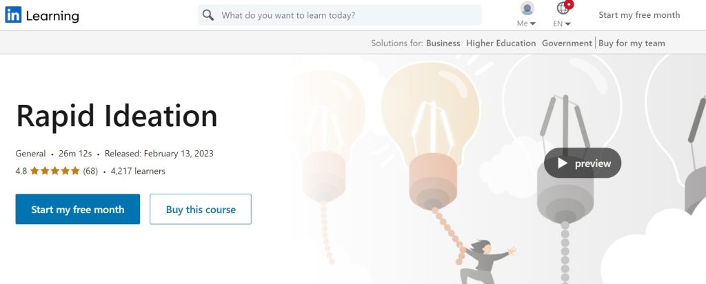 دورة Rapid Ideation