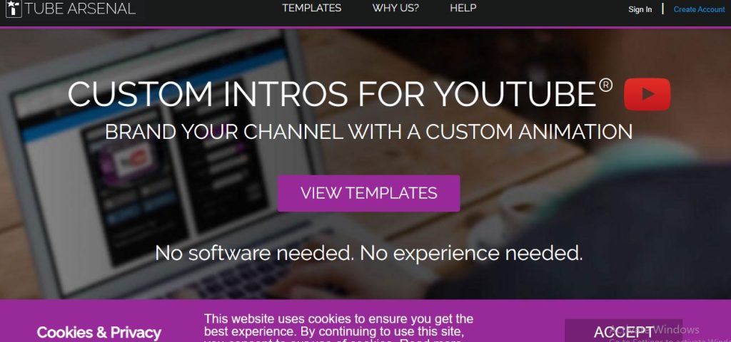 موقع tube arsenal لعمل مقدمات الفيديو