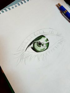 رسم أحشاء الحدقة 1